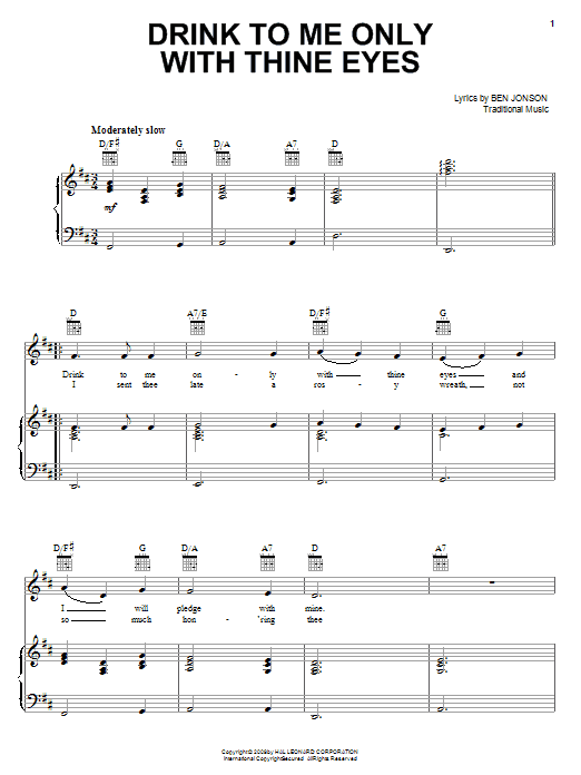 Traditional Drink To Me Only With Thine Eyes sheet music notes and chords arranged for Cello Solo