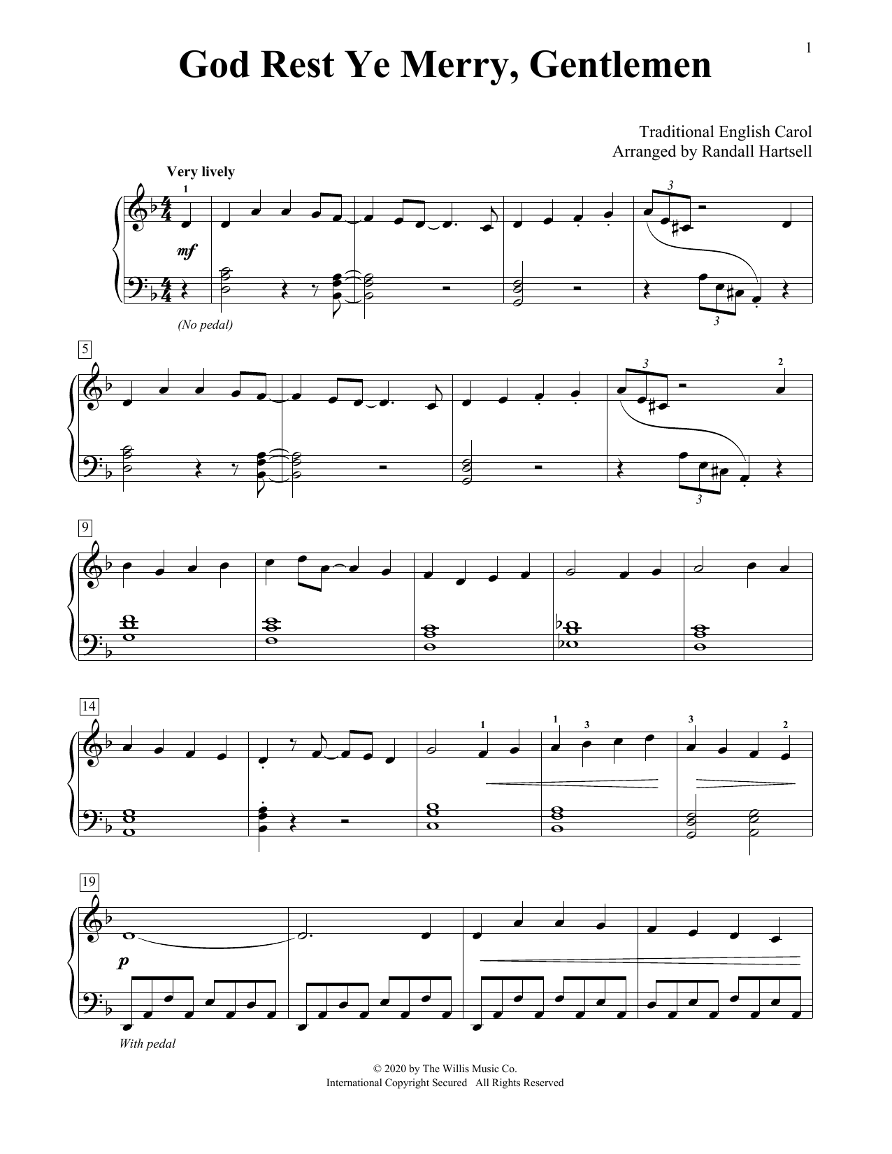 Learn to play Traditional English Carol God Rest Ye Merry, Gentlemen (arr. Randall Hartsell) sheet music for Educational Piano in minutes. Price: 6.9900$ Traditional English Carol God Rest Ye Merry, Gentlemen (arr. Randall Hartsell) sheet music notes and chords arranged for Educational Piano