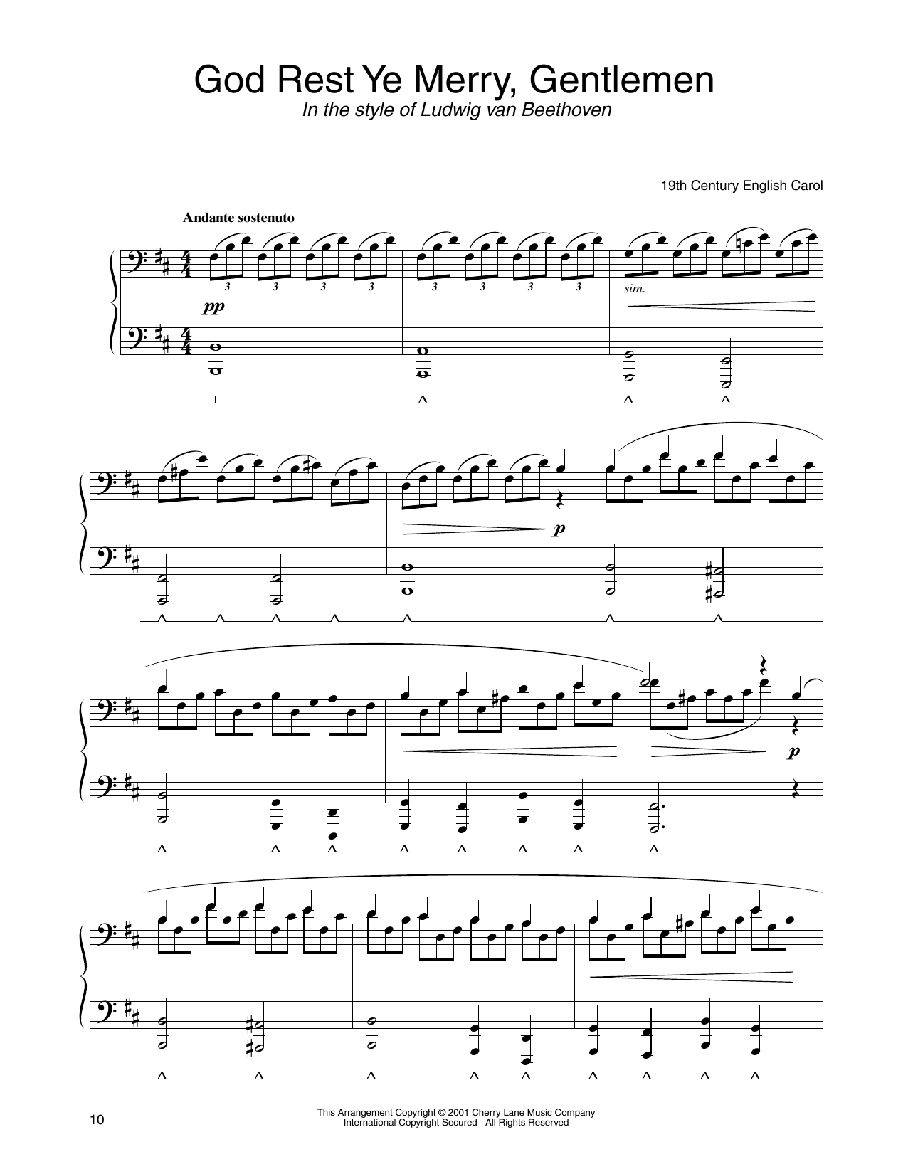 Learn to play Traditional English Carol God Rest Ye Merry, Gentlemen (in the style of Beethoven) (arr. Carol Klose) sheet music for Piano Solo in minutes. Price: 7.8900$ Traditional English Carol God Rest Ye Merry, Gentlemen (in the style of Beethoven) (arr. Carol Klose) sheet music notes and chords arranged for Piano Solo