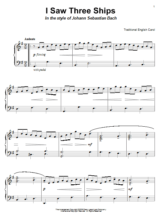 Traditional I Saw Three Ships sheet music notes and chords. Download Printable PDF.