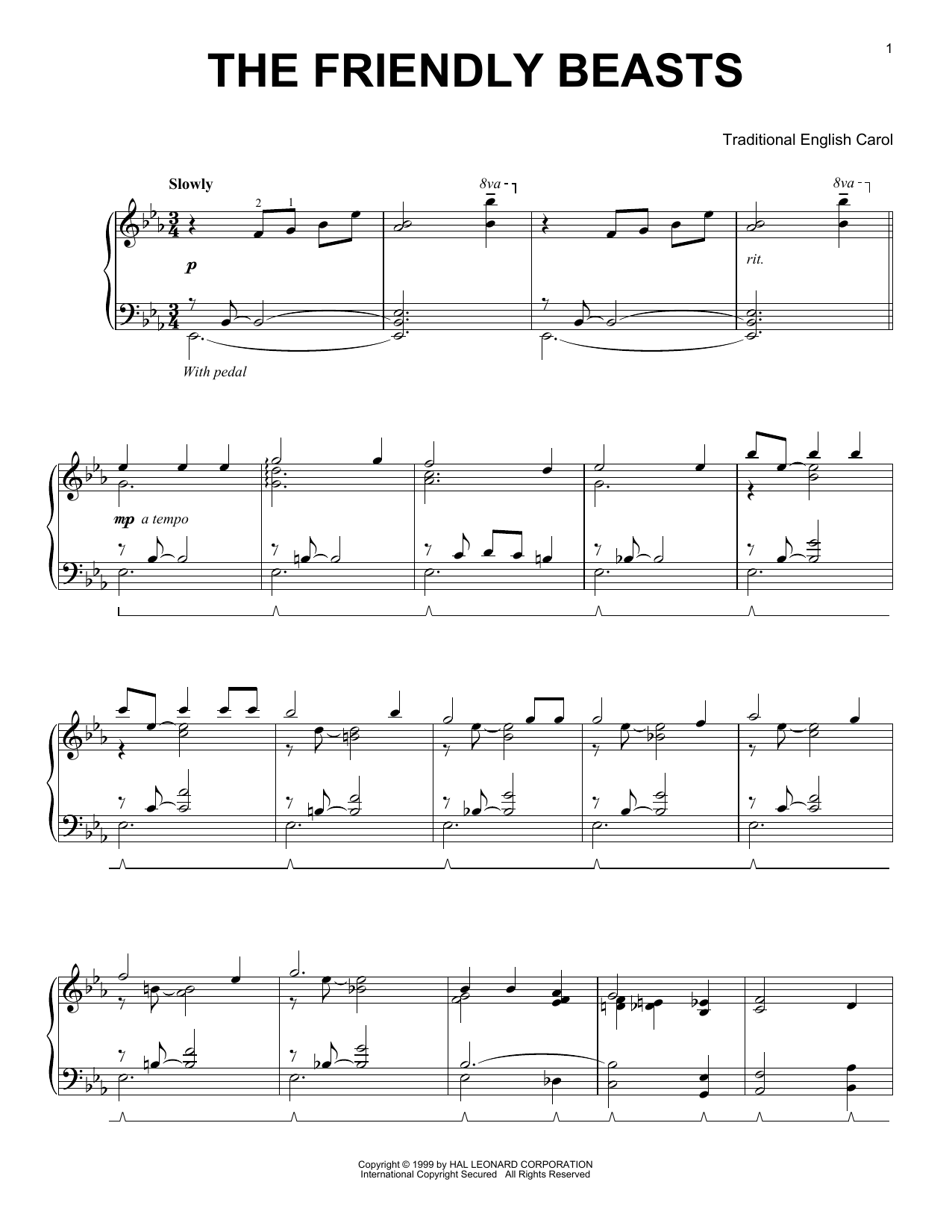 Learn to play Traditional English Carol The Friendly Beasts (arr. Frank Mantooth) sheet music for Piano Solo in minutes. Price: 7.8900$ Traditional English Carol The Friendly Beasts (arr. Frank Mantooth) sheet music notes and chords arranged for Piano Solo