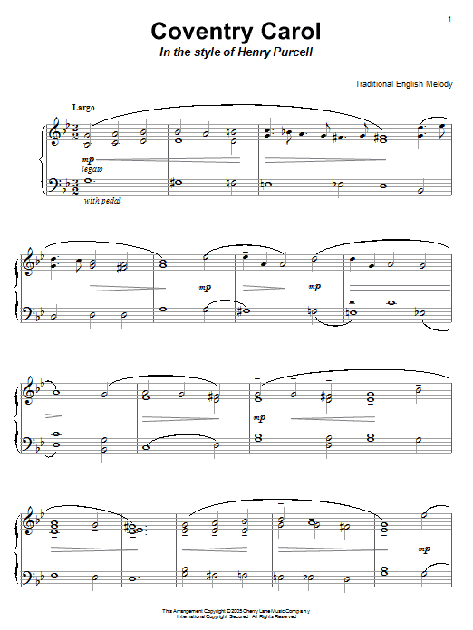 Learn to play Christmas Carol Coventry Carol sheet music for Piano Solo in minutes. Price: 7.8900$ Christmas Carol Coventry Carol sheet music notes and chords arranged for Piano Solo