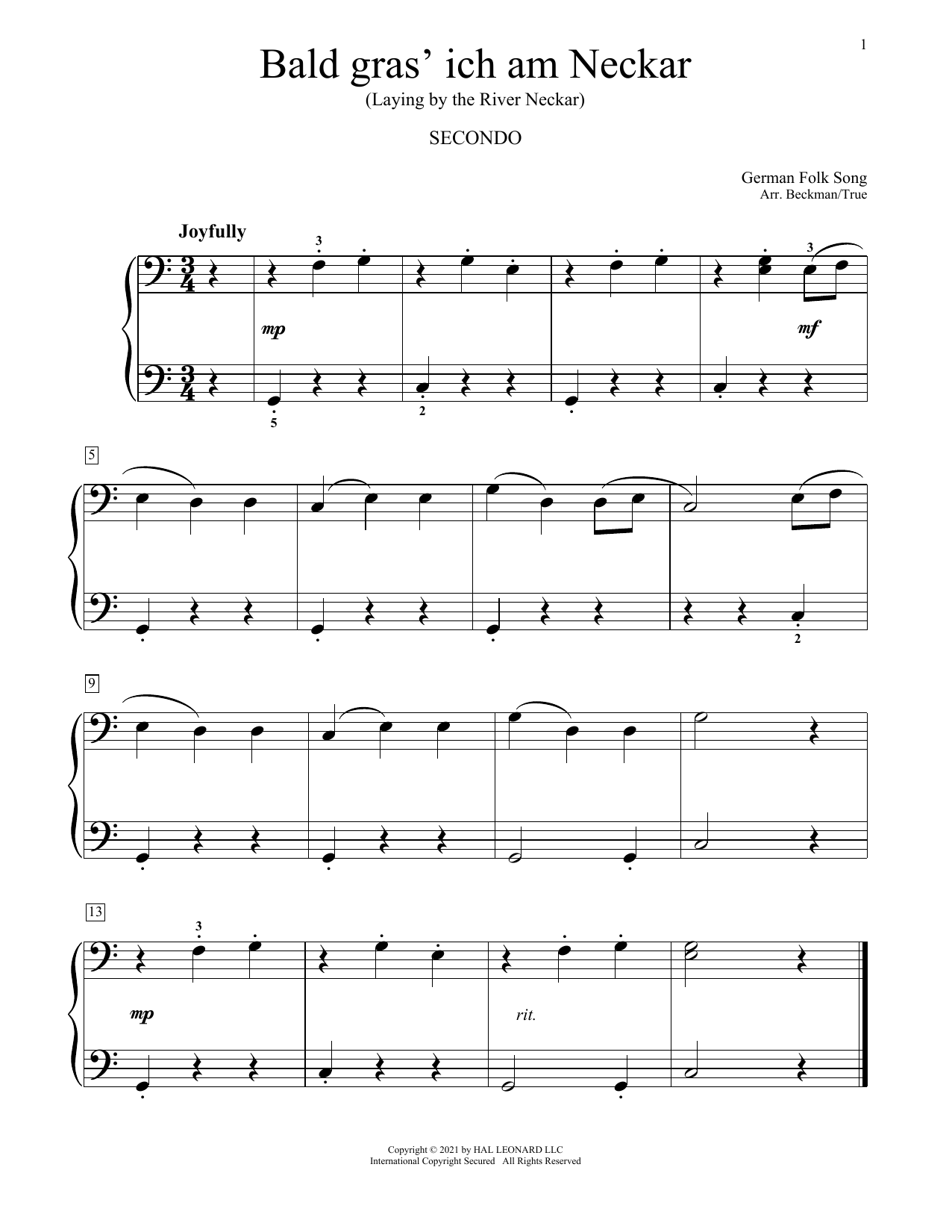 Learn to play Traditional Folksong Bald Gras' Ich Am Neckar sheet music for Piano Duet in minutes. Price: 7.8900$ Traditional Folksong Bald Gras' Ich Am Neckar sheet music notes and chords arranged for Piano Duet