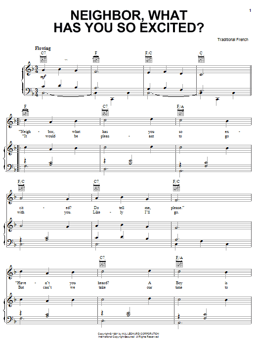 Learn to play Traditional French Neighbor, What Has You So Excited? sheet music for Ukulele in minutes. Price: 5.9900$ Traditional French Neighbor, What Has You So Excited? sheet music notes and chords arranged for Ukulele