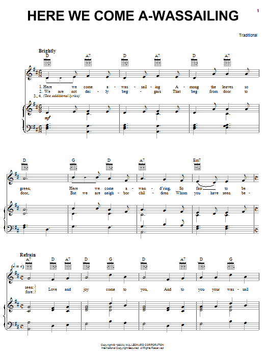 Traditional Here We Come A-Wassailing sheet music notes and chords arranged for Tenor Sax Solo