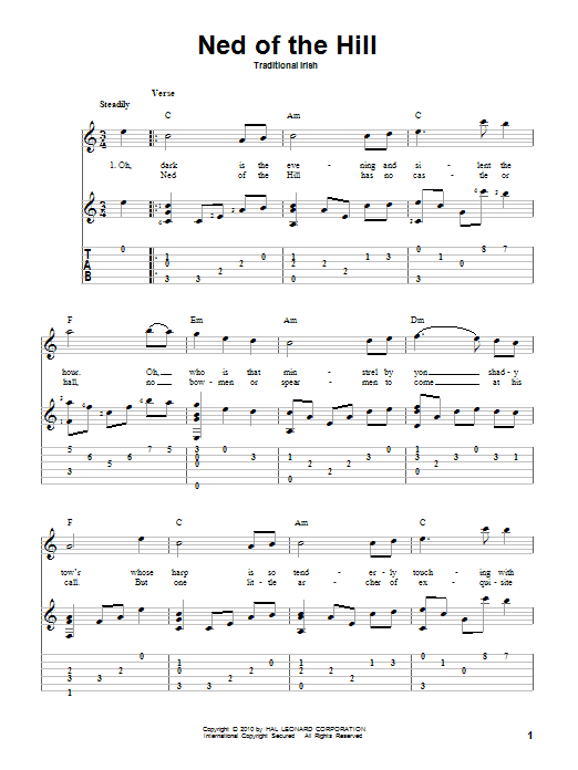 Learn to play Traditional Irish Ned Of The Hill sheet music for Solo Guitar in minutes. Price: 7.8900$ Traditional Irish Ned Of The Hill sheet music notes and chords arranged for Solo Guitar