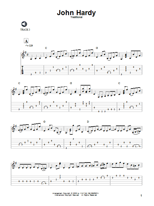 Traditional John Hardy sheet music notes and chords. Download Printable PDF.