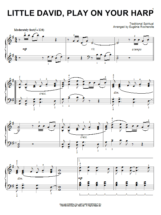 Learn to play Traditional Little David, Play On Your Harp sheet music for Piano Solo in minutes. Price: 7.8900$ Traditional Little David, Play On Your Harp sheet music notes and chords arranged for Piano Solo