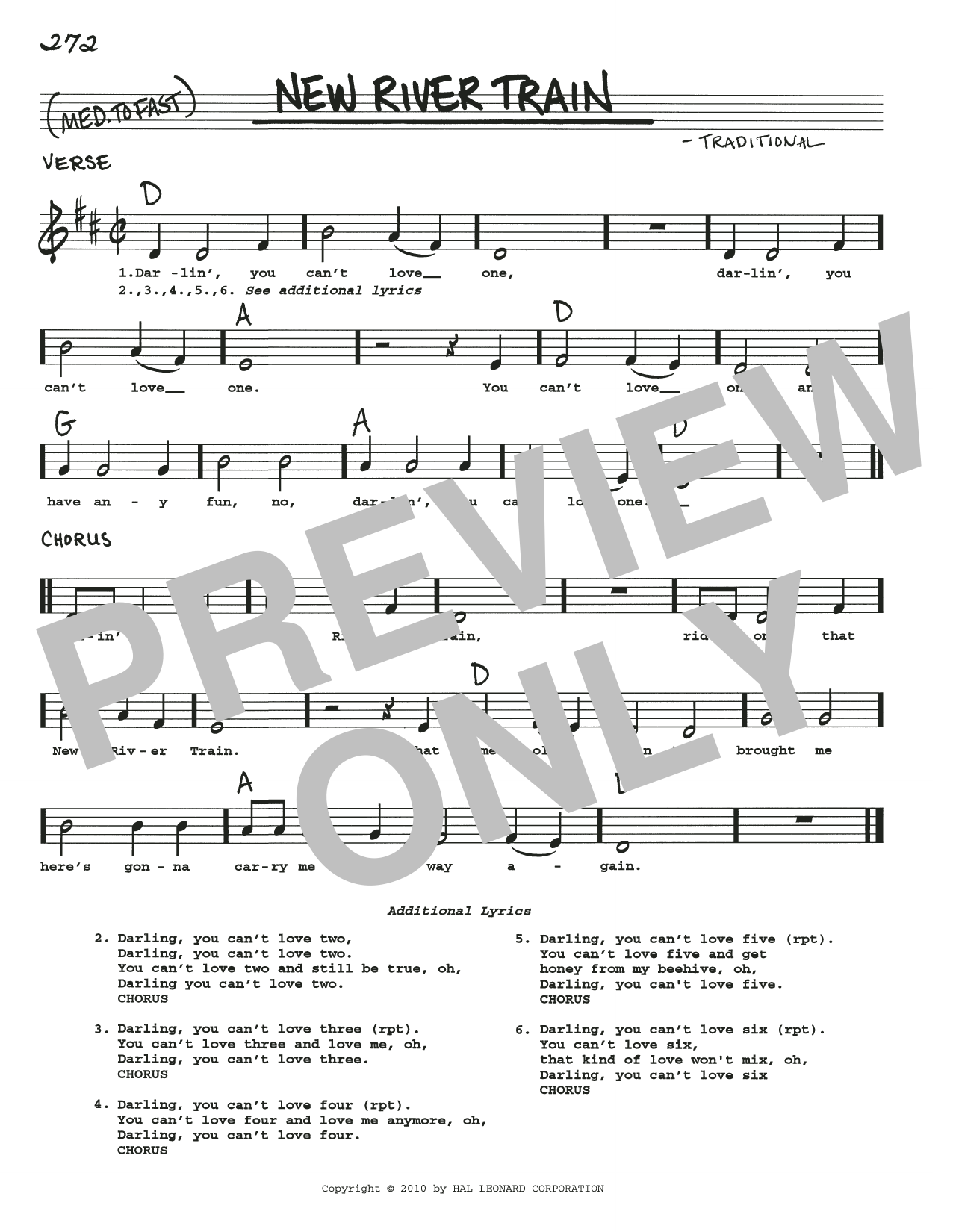 Traditional New River Train sheet music notes and chords. Download Printable PDF.