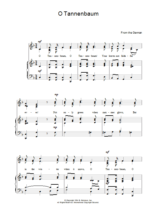 Learn to play Christmas Carol O Christmas Tree (O Tannenbaum) sheet music for Piano, Vocal & Guitar Chords in minutes. Price: 7.8900$ Christmas Carol O Christmas Tree (O Tannenbaum) sheet music notes and chords arranged for Piano, Vocal & Guitar Chords