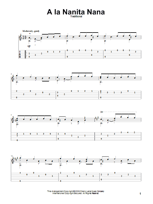 Learn to play Traditional Spanish Melody A La Nanita Nana (Hear Lullabies and Sleep Now) sheet music for Solo Guitar in minutes. Price: 7.8900$ Traditional Spanish Melody A La Nanita Nana (Hear Lullabies and Sleep Now) sheet music notes and chords arranged for Solo Guitar