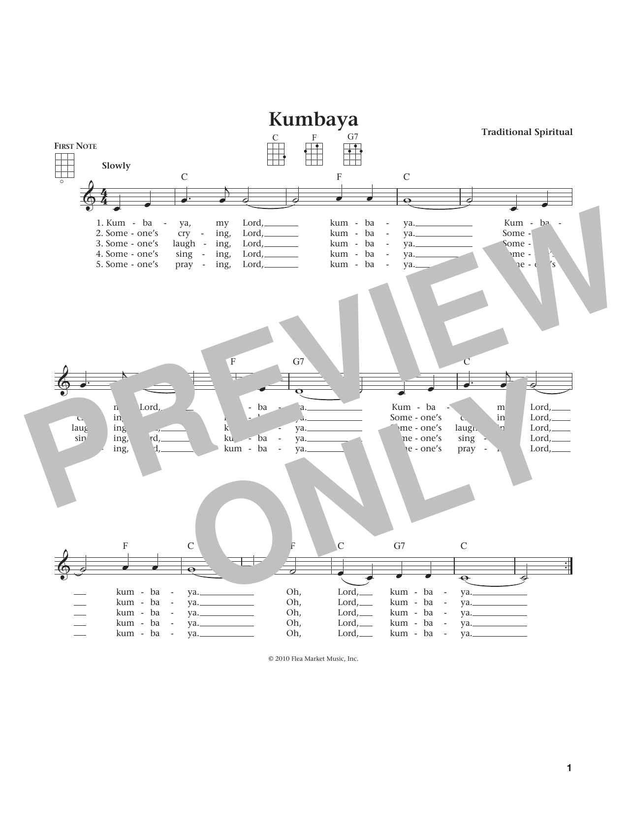 Learn to play Traditional Spiritual Kum Ba Yah (from The Daily Ukulele) (arr. Liz and Jim Beloff) sheet music for Ukulele in minutes. Price: 5.9900$ Traditional Spiritual Kum Ba Yah (from The Daily Ukulele) (arr. Liz and Jim Beloff) sheet music notes and chords arranged for Ukulele