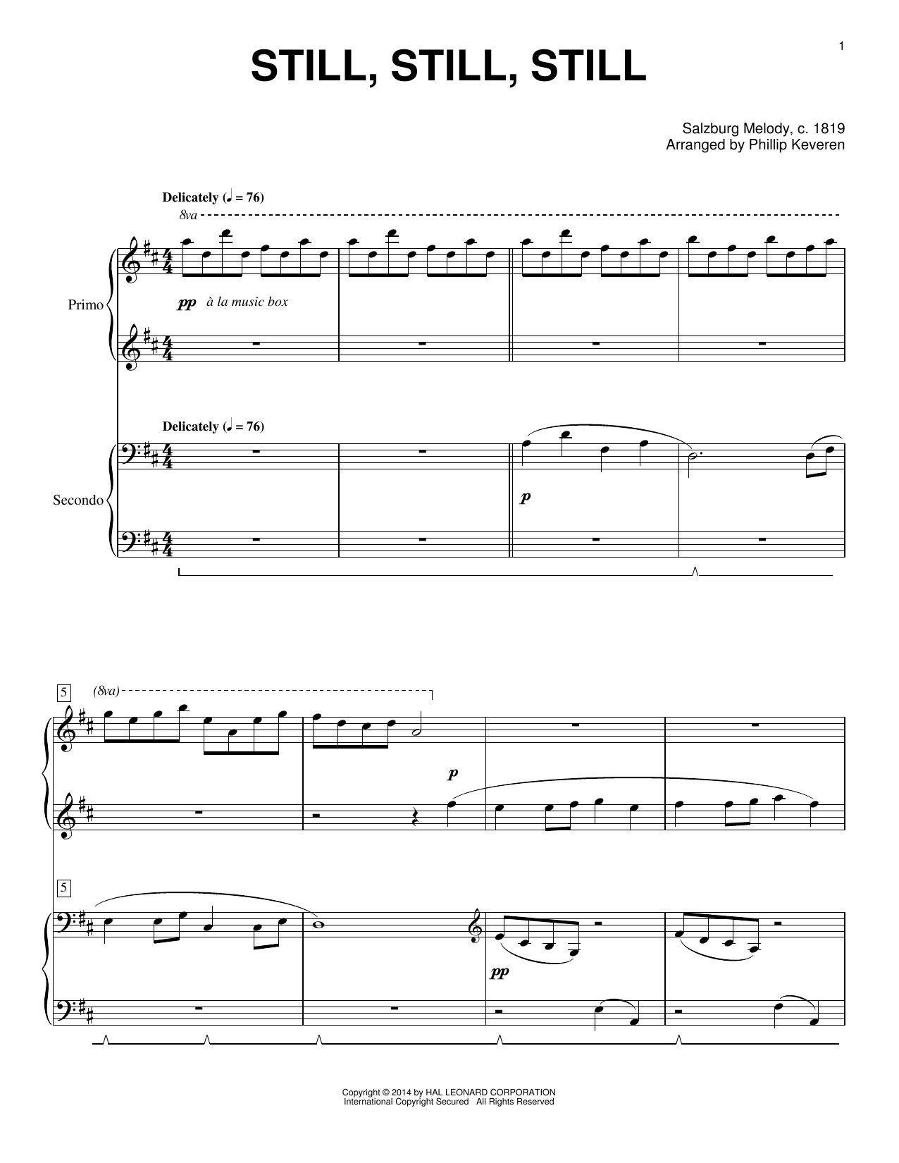 Phillip Keveren Still, Still, Still sheet music notes and chords. Download Printable PDF.