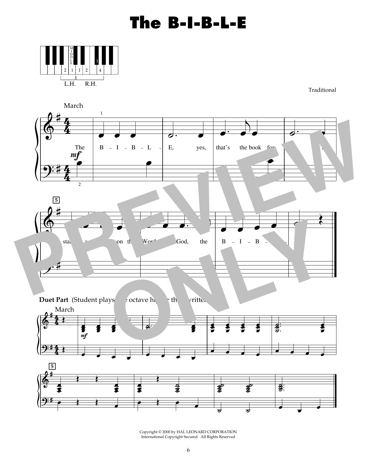 Traditional The B-I-B-L-E sheet music notes and chords. Download Printable PDF.