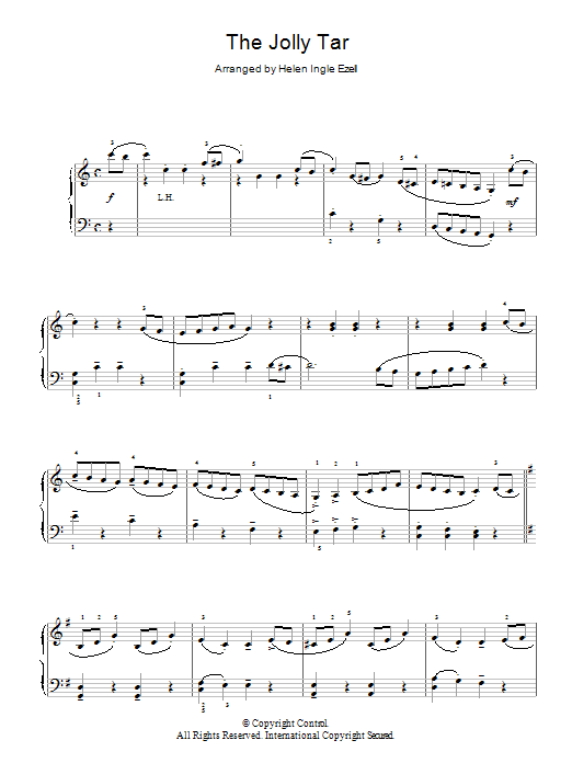 Traditional The Jolly Tar (Traditional Tune) sheet music notes and chords arranged for Piano Solo