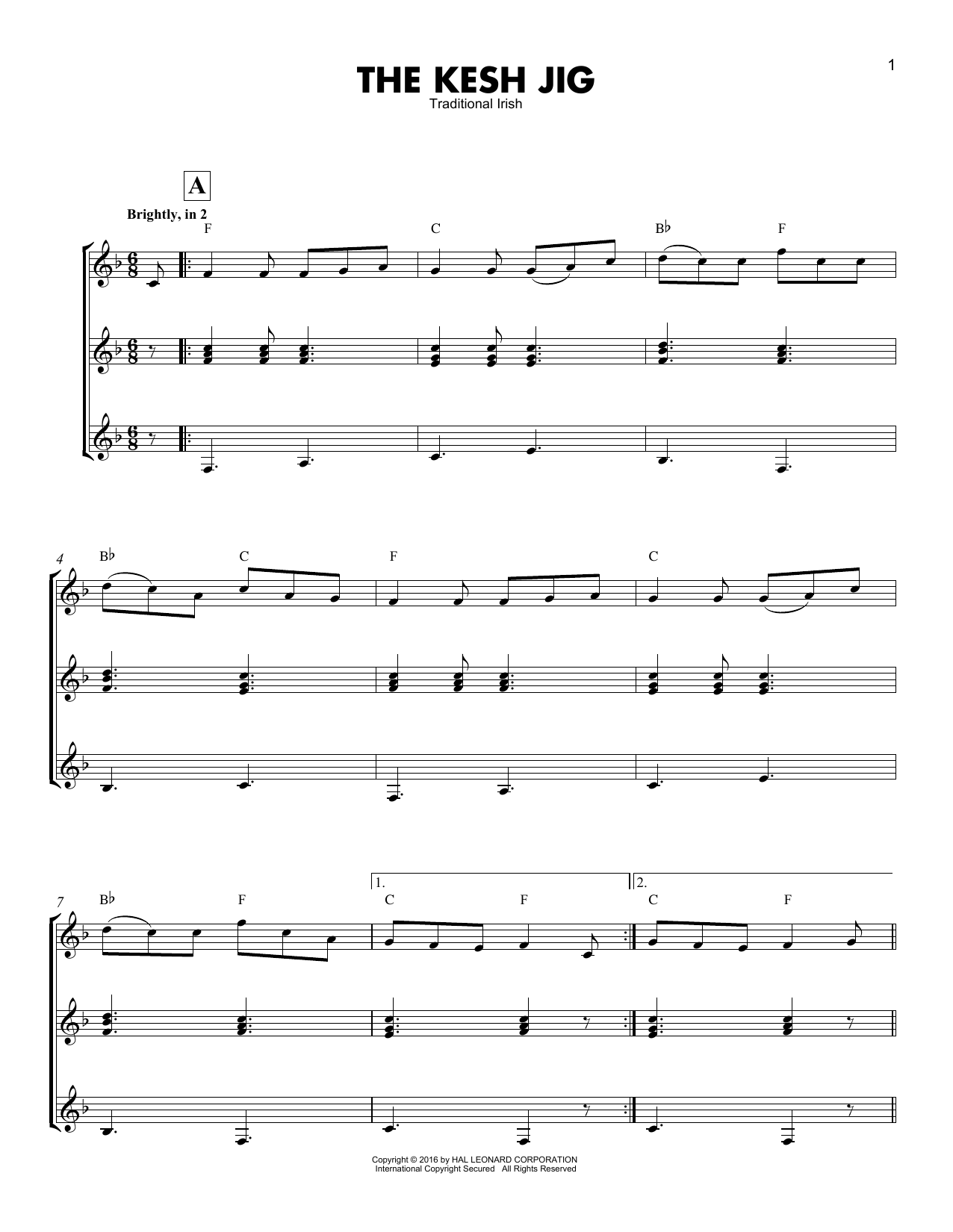 Traditional The Kesh Jig sheet music notes and chords. Download Printable PDF.