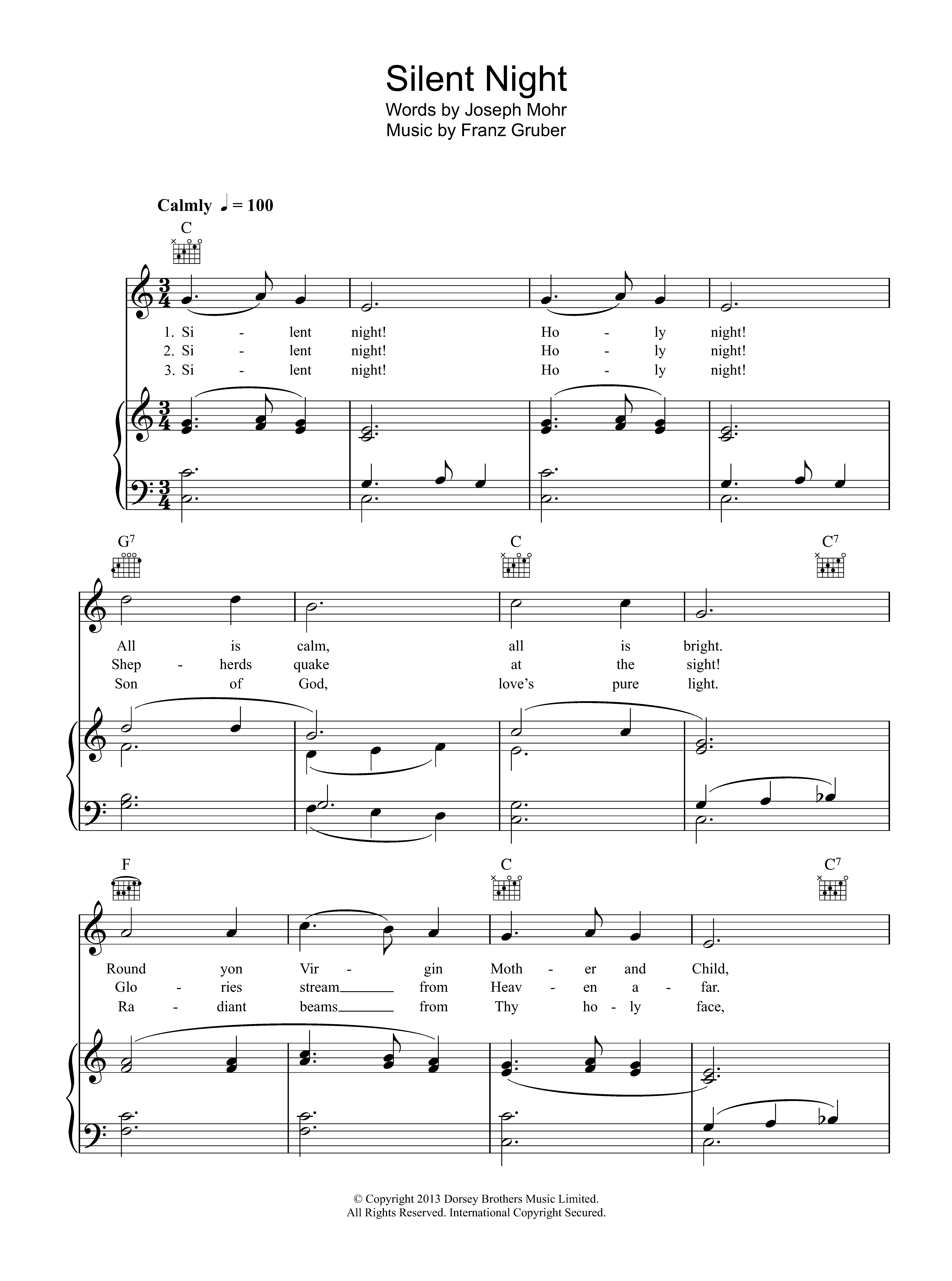 Traditional The Sheet Music Direct Christmas Carol Collection 1 (5 songs) sheet music notes and chords. Download Printable PDF.