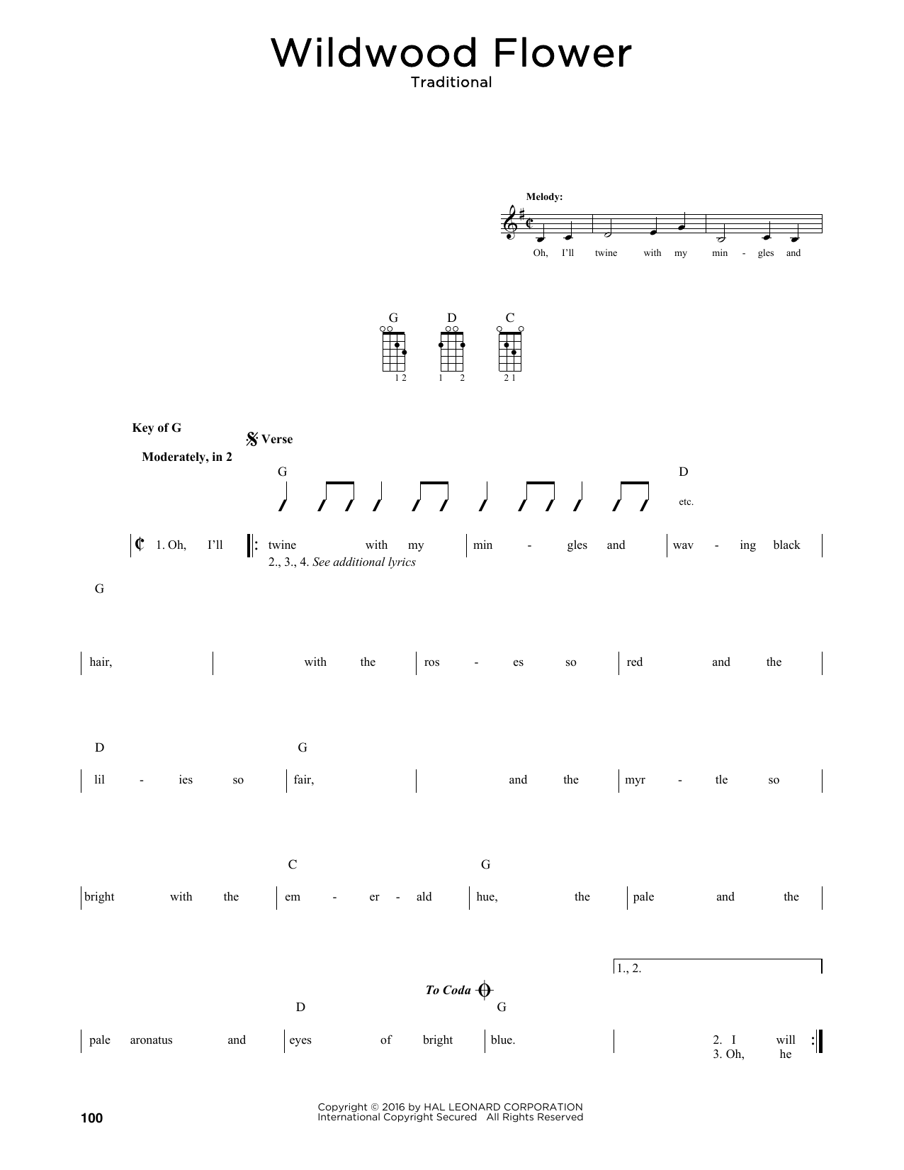 Traditional Wildwood Flower (arr. Fred Sokolow) sheet music notes and chords. Download Printable PDF.