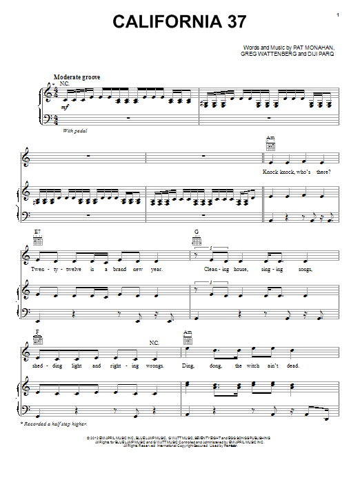 Learn to play Train California 37 sheet music for Piano, Vocal & Guitar Chords (Right-Hand Melody) in minutes. Price: 7.8900$ Train California 37 sheet music notes and chords arranged for Piano, Vocal & Guitar Chords (Right-Hand Melody)
