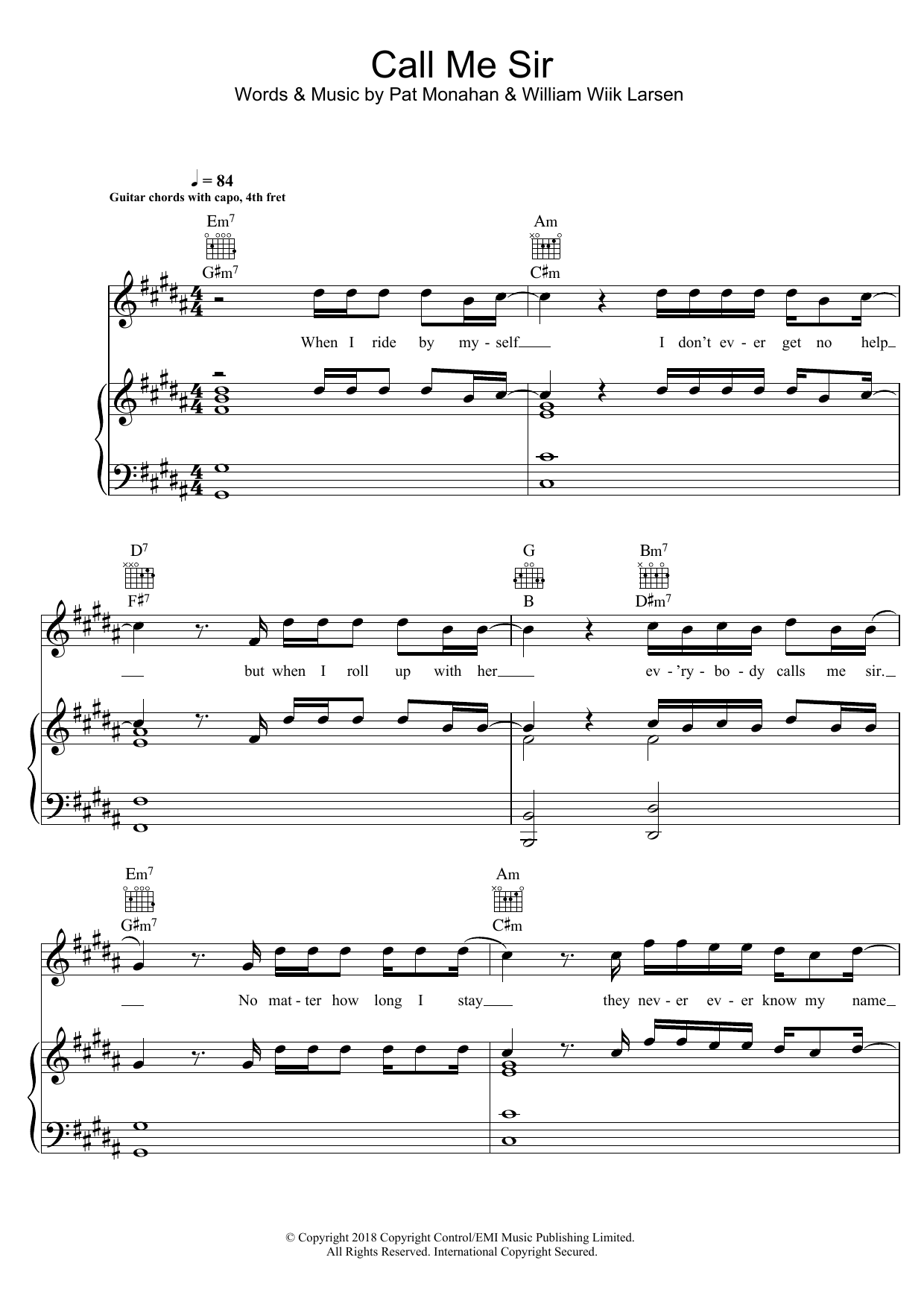 Learn to play Train Call Me Sir sheet music for Piano, Vocal & Guitar Chords in minutes. Price: 7.8900$ Train Call Me Sir sheet music notes and chords arranged for Piano, Vocal & Guitar Chords