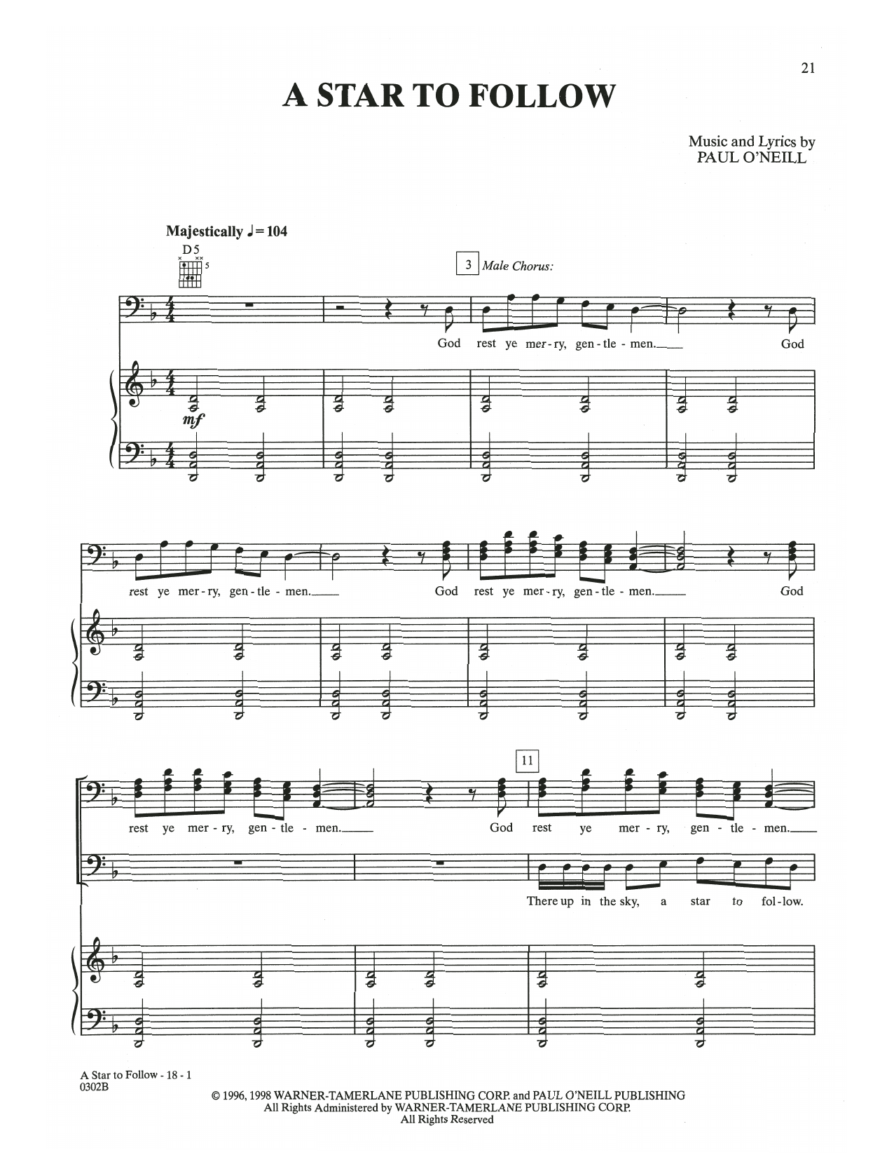 Learn to play Trans-Siberian Orchestra A Star To Follow sheet music for Piano, Vocal & Guitar Chords (Right-Hand Melody) in minutes. Price: 6.9900$ Trans-Siberian Orchestra A Star To Follow sheet music notes and chords arranged for Piano, Vocal & Guitar Chords (Right-Hand Melody)