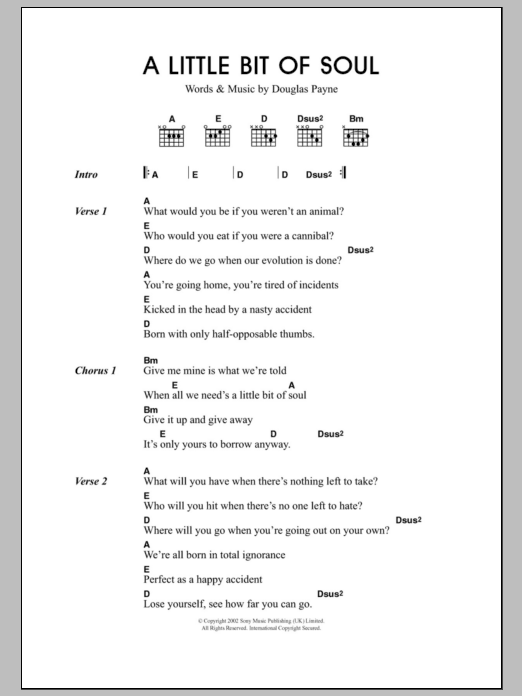 Travis A Little Bit Of Soul sheet music notes and chords. Download Printable PDF.