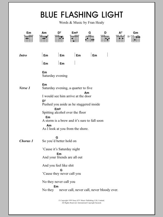 Learn to play Travis Blue Flashing Light sheet music for Guitar Tab in minutes. Price: 7.8900$ Travis Blue Flashing Light sheet music notes and chords arranged for Guitar Tab