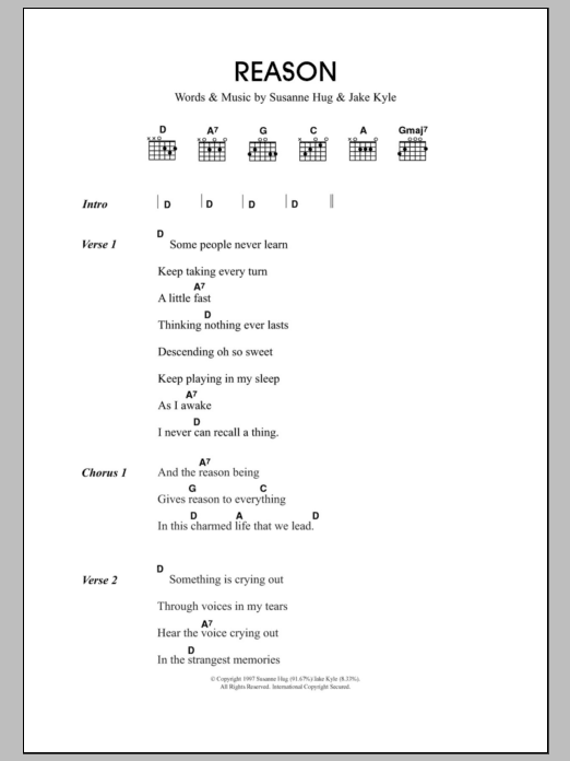 Travis Reason sheet music notes and chords. Download Printable PDF.