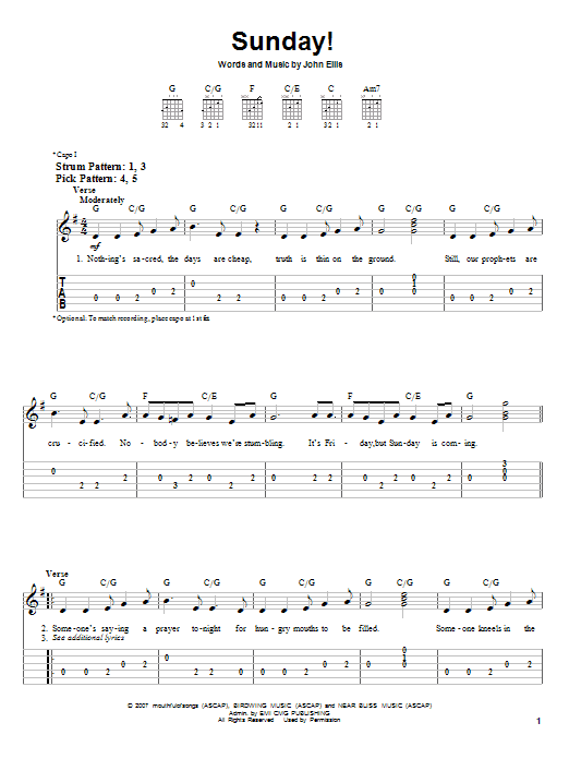 Tree63 Sunday! sheet music notes and chords. Download Printable PDF.