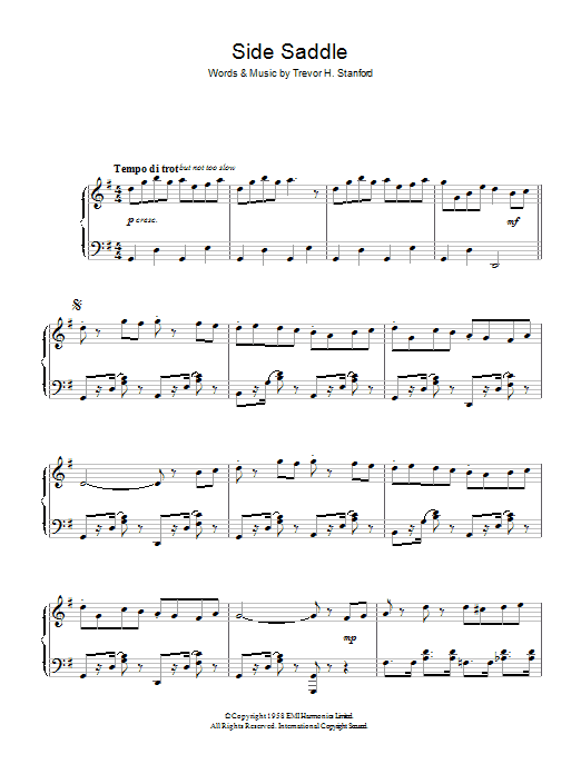 Trevor H. Stanford Side Saddle sheet music notes and chords. Download Printable PDF.