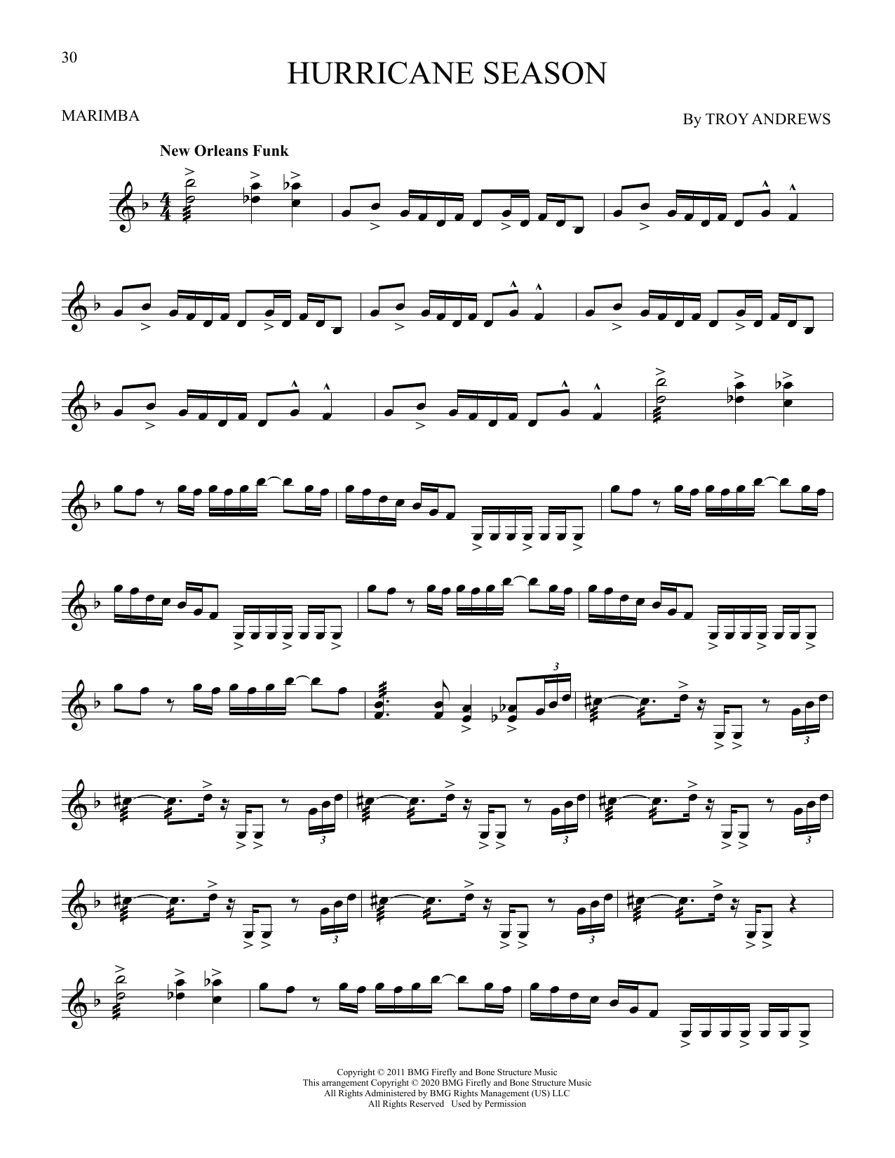 Trombone Shorty Hurricane Season sheet music notes and chords. Download Printable PDF.