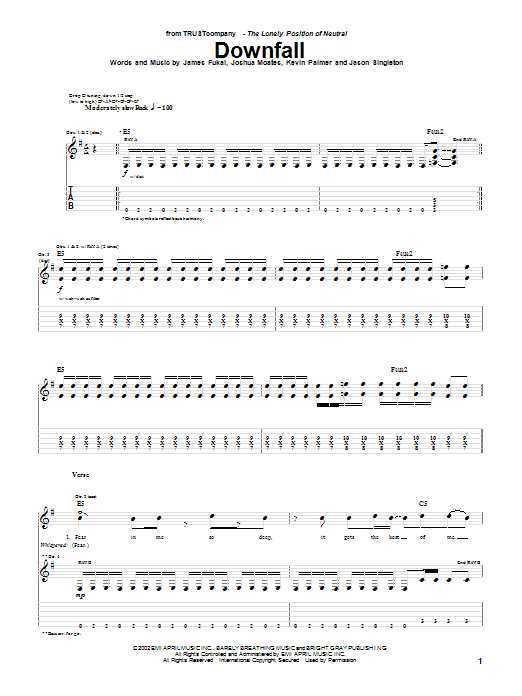 Learn to play TRUSTcompany Downfall sheet music for Guitar Tab in minutes. Price: 7.8900$ TRUSTcompany Downfall sheet music notes and chords arranged for Guitar Tab