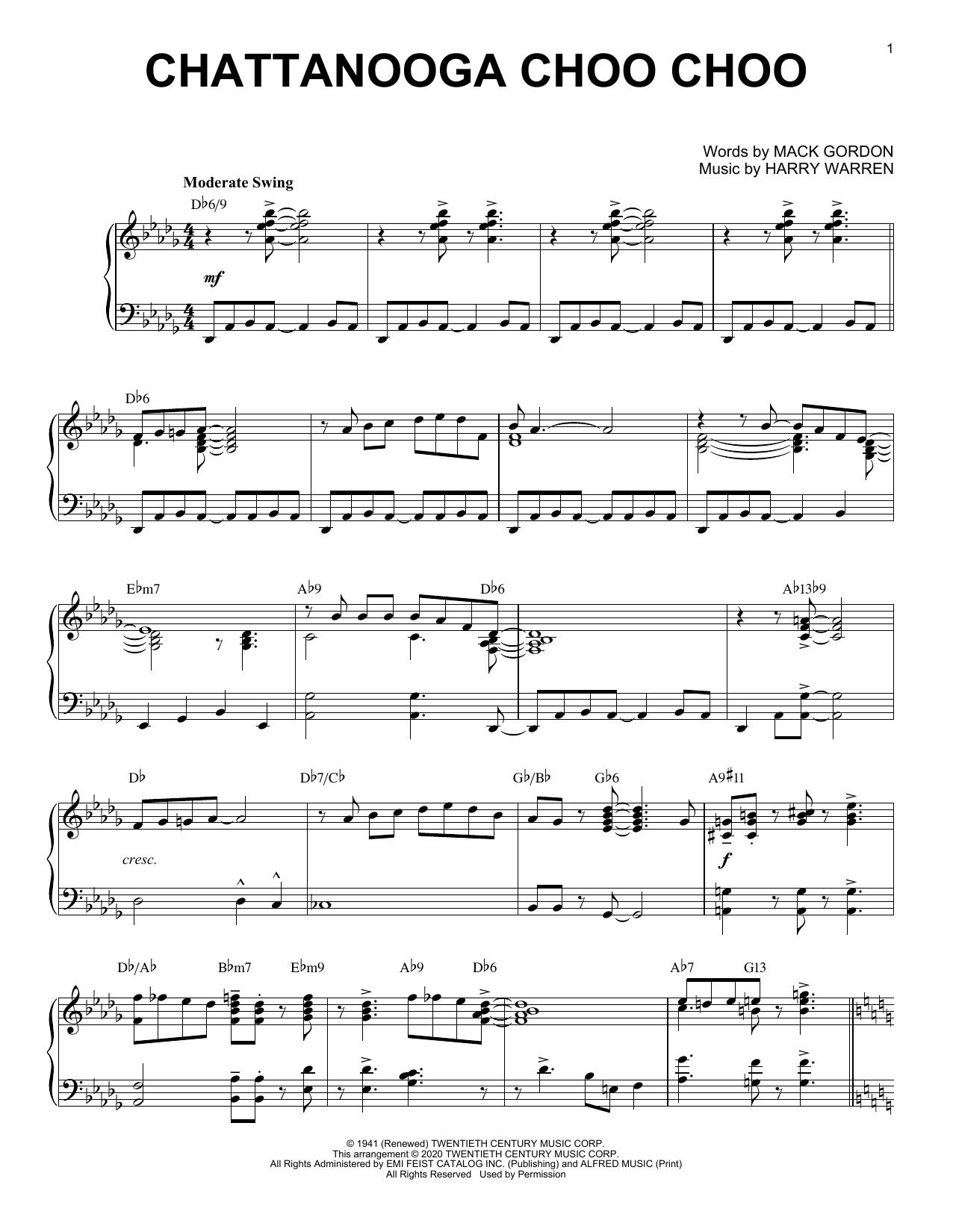 Tuxedo Junction Chattanooga Choo Choo [Jazz version] (arr. Brent Edstrom) sheet music notes and chords. Download Printable PDF.