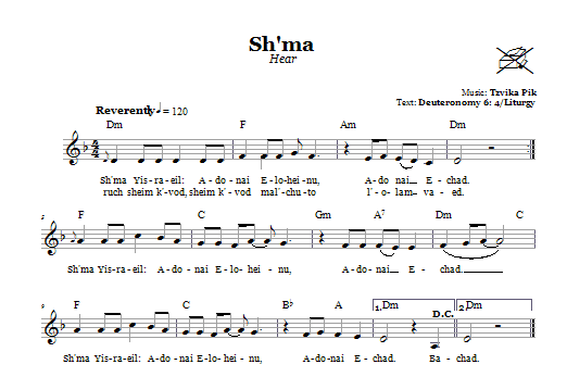 Tzvika Pik Sh'ma (Hear) sheet music notes and chords. Download Printable PDF.