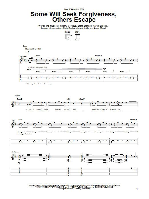 Underoath Some Will Seek Forgiveness, Others Escape sheet music notes and chords. Download Printable PDF.