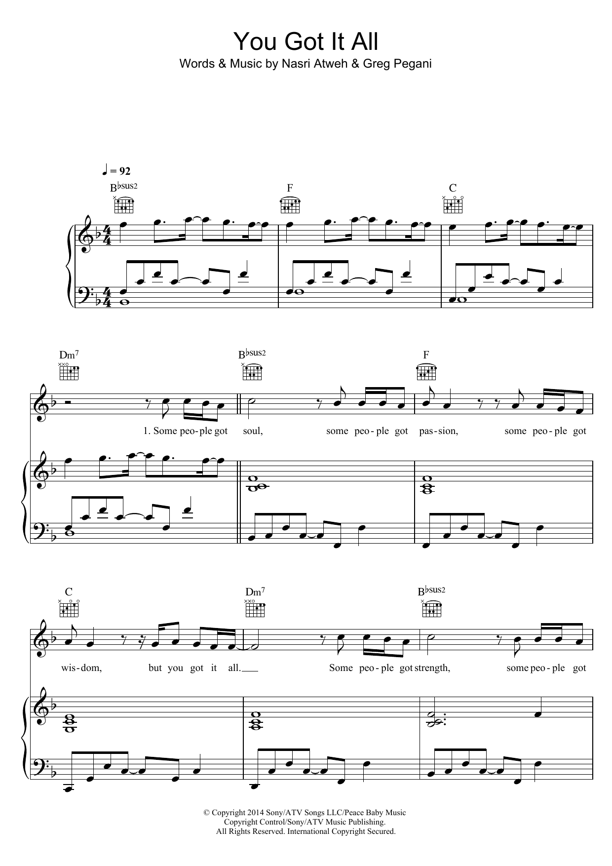 Learn to play Union J You Got It All sheet music for Piano, Vocal & Guitar Chords in minutes. Price: 7.8900$ Union J You Got It All sheet music notes and chords arranged for Piano, Vocal & Guitar Chords