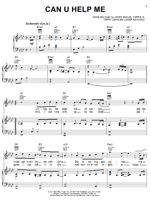 Learn to play Usher Can U Help Me sheet music for Piano, Vocal & Guitar Chords (Right-Hand Melody) in minutes. Price: 7.8900$ Usher Can U Help Me sheet music notes and chords arranged for Piano, Vocal & Guitar Chords (Right-Hand Melody)
