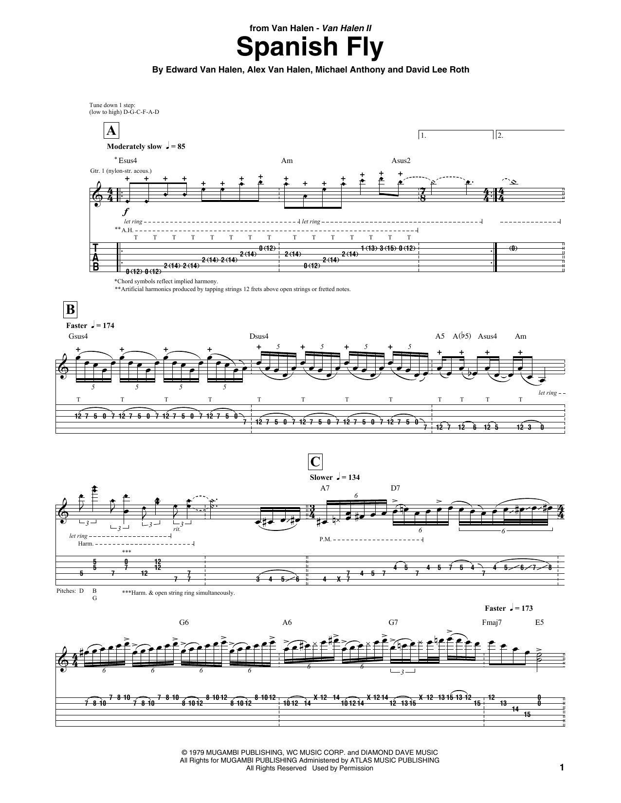 Learn to play Van Halen Spanish Fly sheet music for Guitar Tab in minutes. Price: 7.8900$ Van Halen Spanish Fly sheet music notes and chords arranged for Guitar Tab
