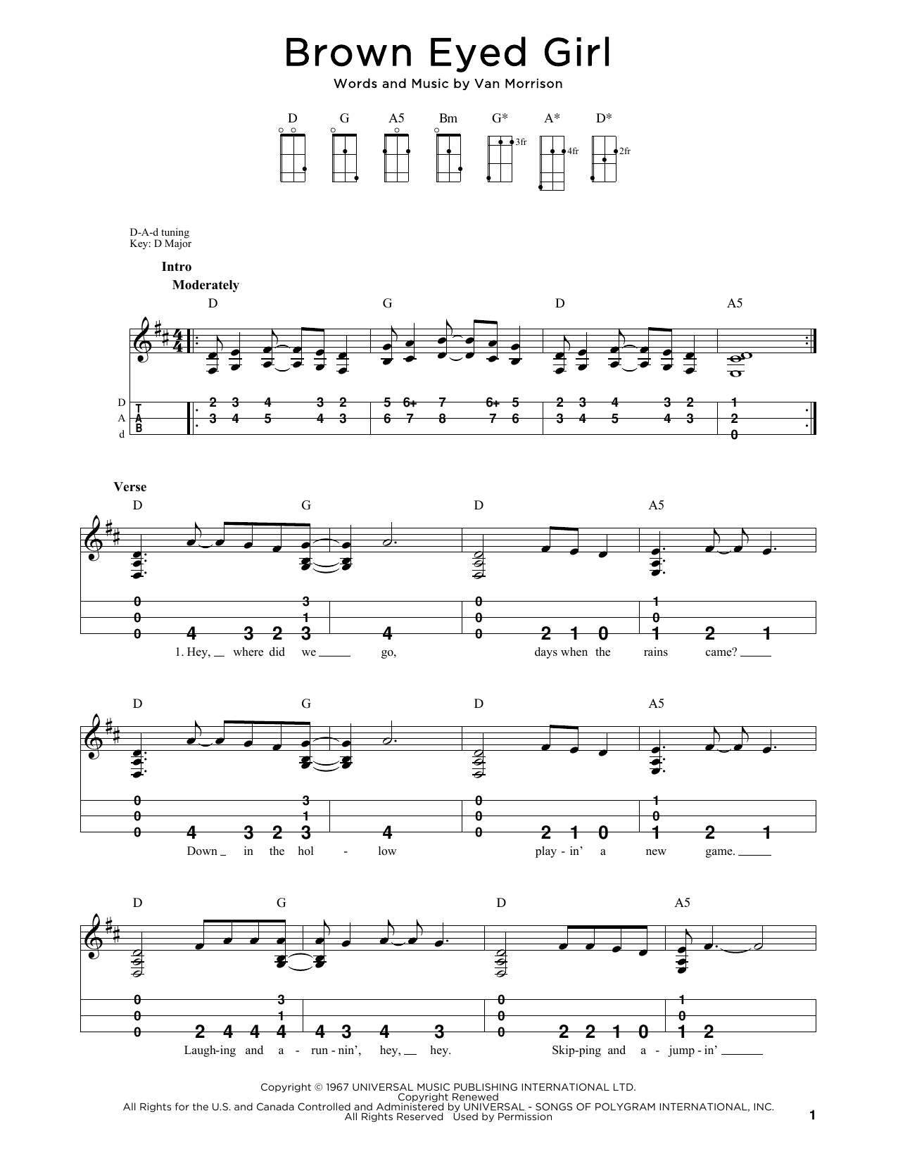 Van Morrison Brown Eyed Girl (arr. Steven B. Eulberg) sheet music notes and chords. Download Printable PDF.