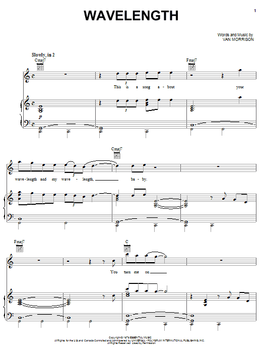 Learn to play Van Morrison Wavelength sheet music for Piano, Vocal & Guitar Chords (Right-Hand Melody) in minutes. Price: 7.8900$ Van Morrison Wavelength sheet music notes and chords arranged for Piano, Vocal & Guitar Chords (Right-Hand Melody)