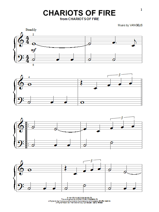 Vangelis Chariots Of Fire sheet music notes and chords. Download Printable PDF.