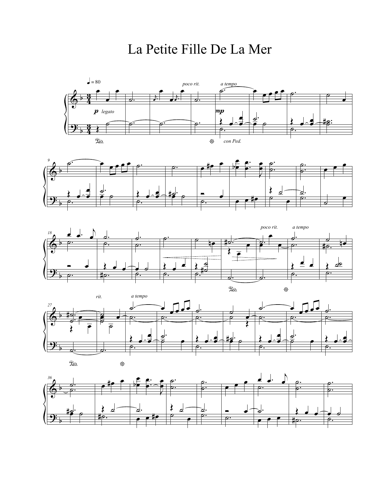 Learn to play Vangelis La Petite Fille De La Mer sheet music for Piano Solo in minutes. Price: 7.8900$ Vangelis La Petite Fille De La Mer sheet music notes and chords arranged for Piano Solo
