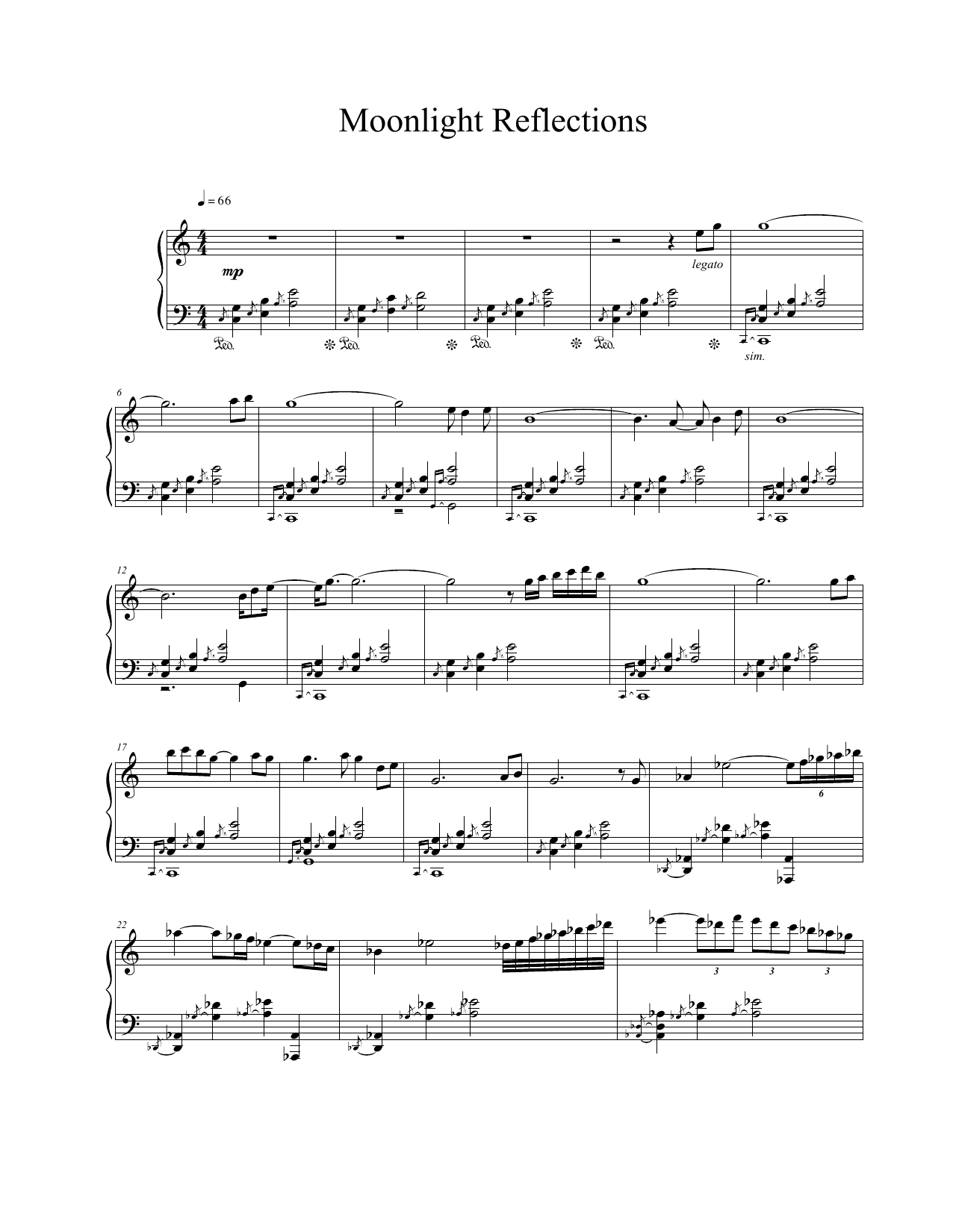 Learn to play Vangelis Moonlight Reflections sheet music for Piano Solo in minutes. Price: 7.8900$ Vangelis Moonlight Reflections sheet music notes and chords arranged for Piano Solo