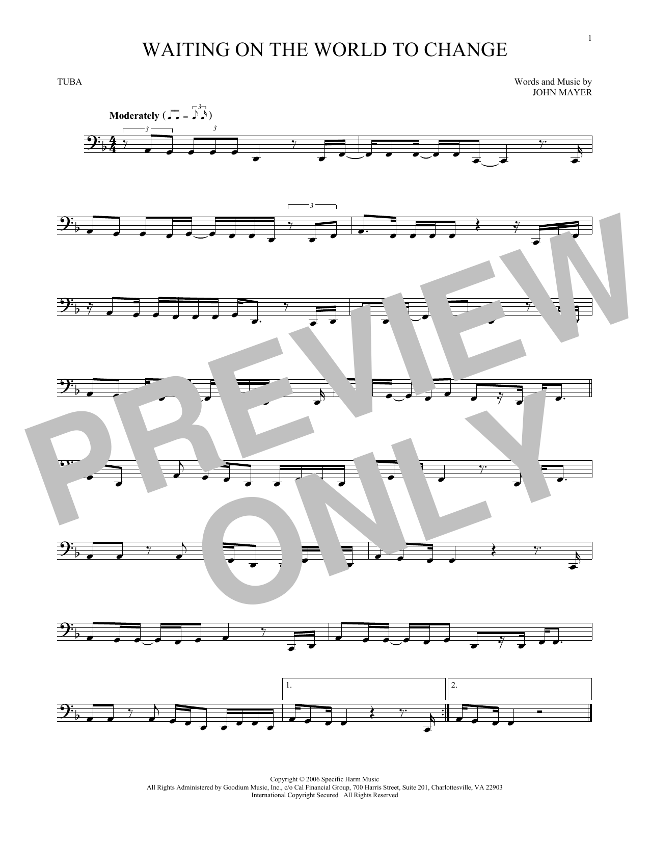 Learn to play Various Waiting On The World To Change sheet music for Tuba Solo in minutes. Price: 6.9900$ Various Waiting On The World To Change sheet music notes and chords arranged for Tuba Solo