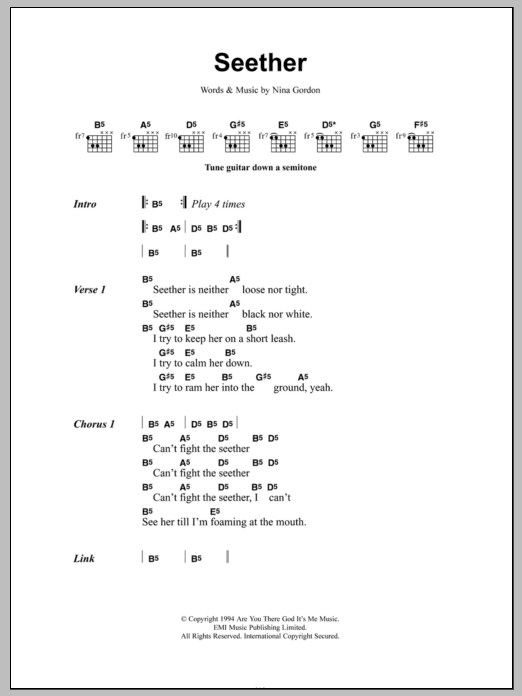 Veruca Salt Seether sheet music notes and chords. Download Printable PDF.