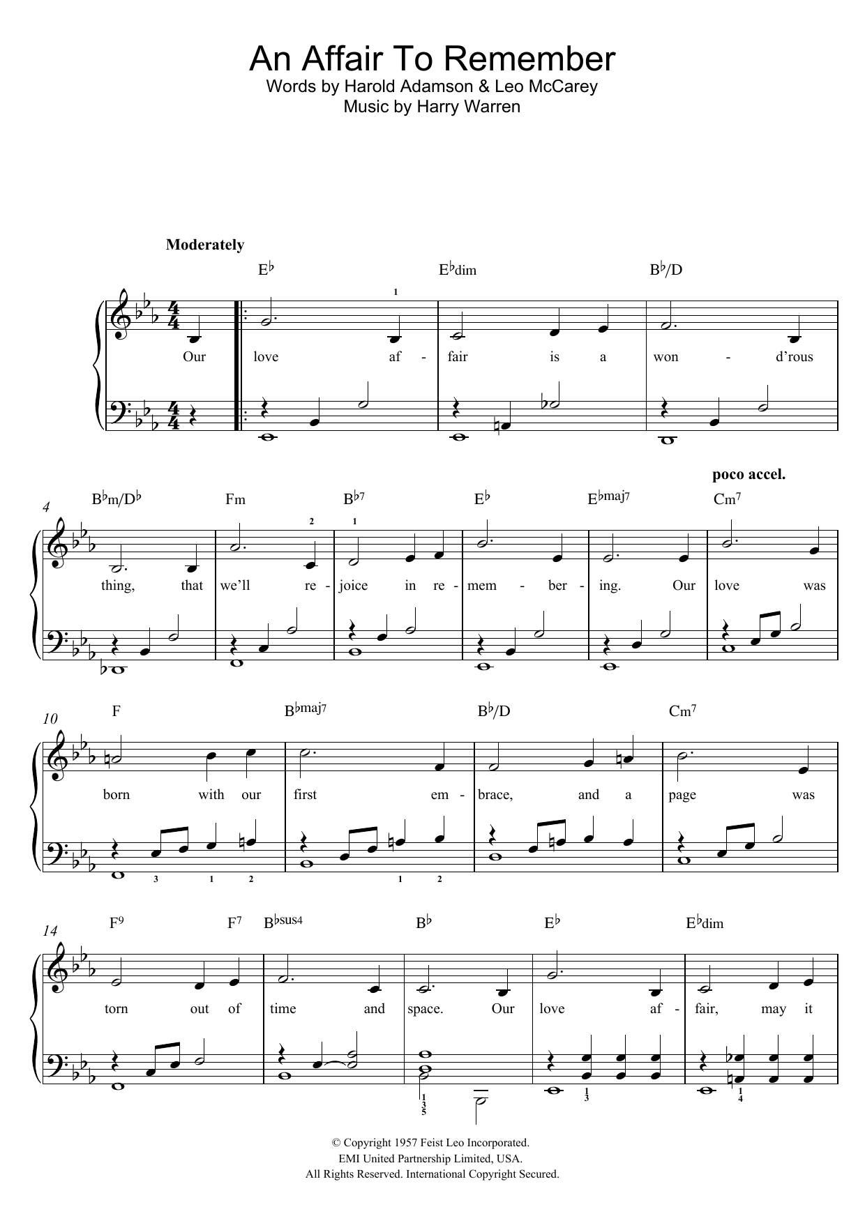 Vic Damone An Affair To Remember sheet music notes and chords. Download Printable PDF.