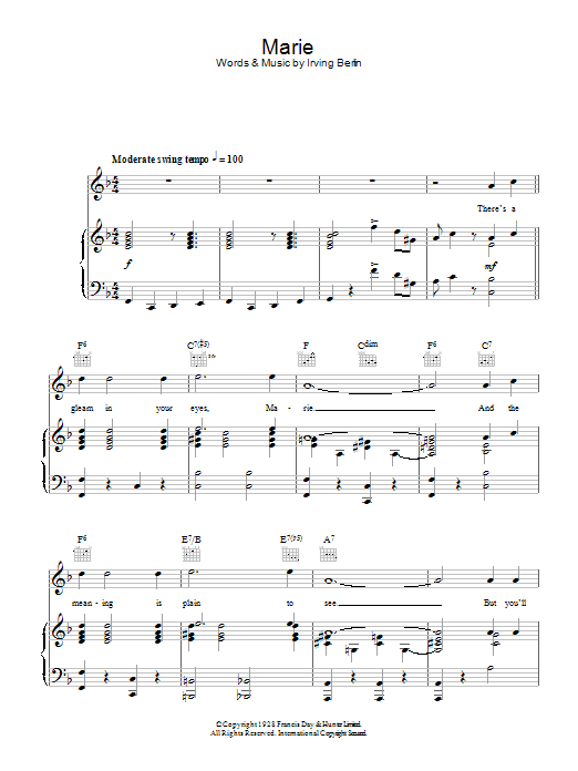 Learn to play Vic Damone Marie sheet music for Piano, Vocal & Guitar Chords in minutes. Price: 7.8900$ Vic Damone Marie sheet music notes and chords arranged for Piano, Vocal & Guitar Chords