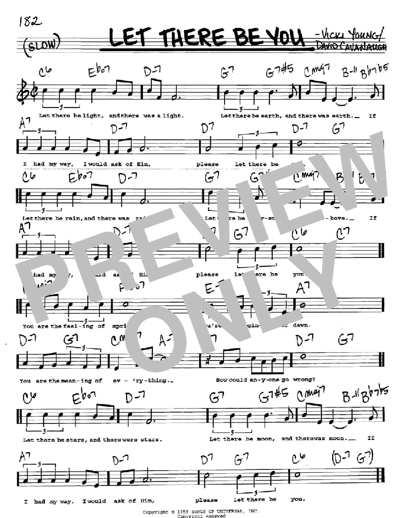 Vicki Young Let There Be You sheet music notes and chords arranged for Real Book – Melody, Lyrics & Chords