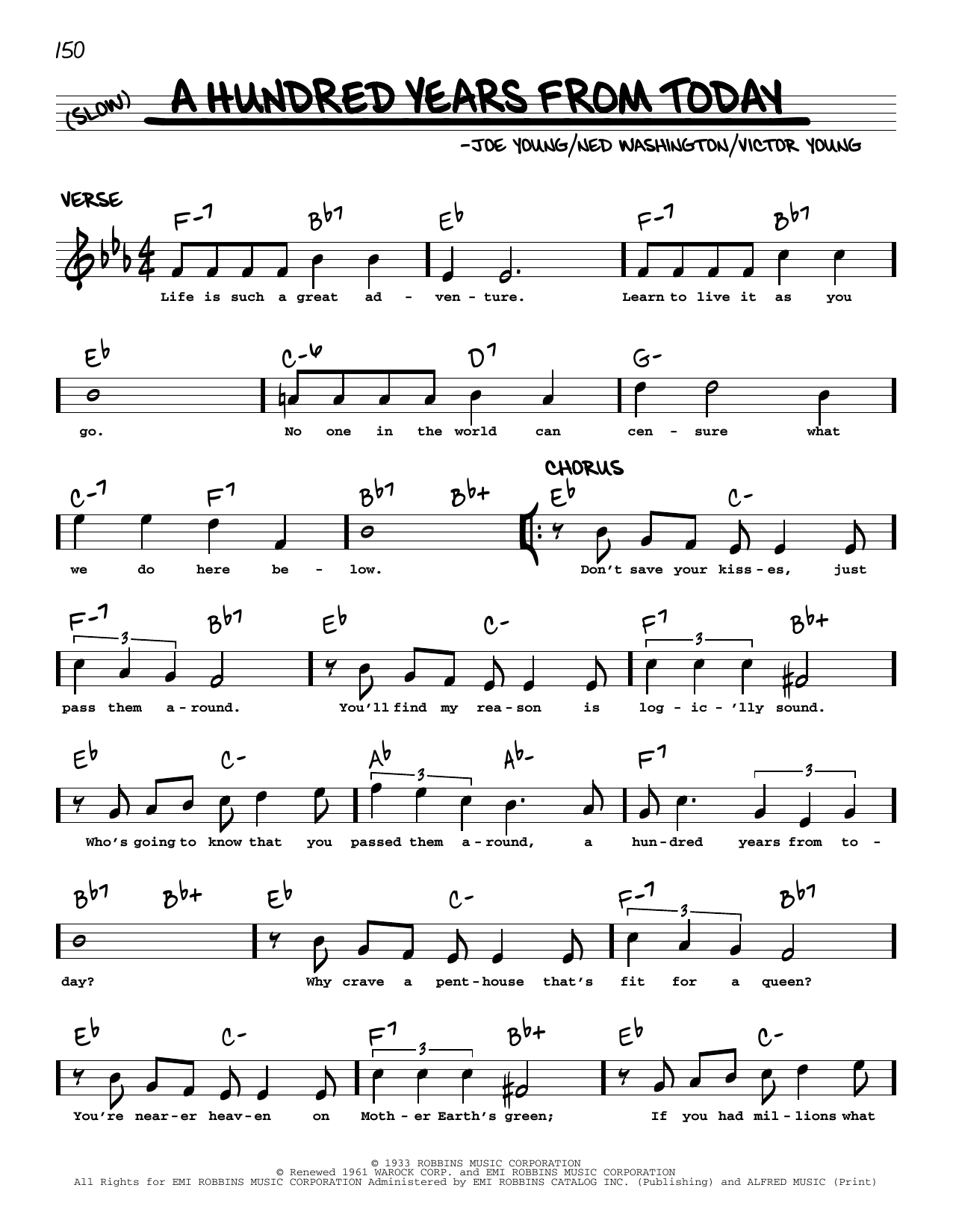 Frank Sinatra A Hundred Years From Today (arr. Robert Rawlins) sheet music notes and chords. Download Printable PDF.