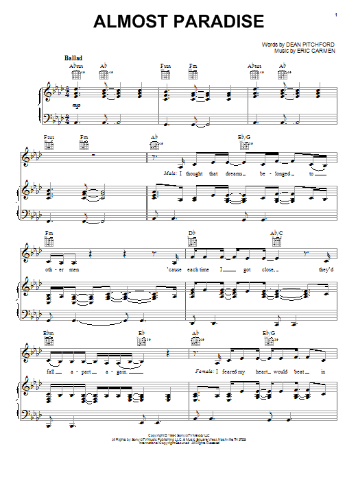 Learn to play Victoria Justice & Hunter Hayes Almost Paradise sheet music for Piano, Vocal & Guitar Chords (Right-Hand Melody) in minutes. Price: 7.8900$ Victoria Justice & Hunter Hayes Almost Paradise sheet music notes and chords arranged for Piano, Vocal & Guitar Chords (Right-Hand Melody)